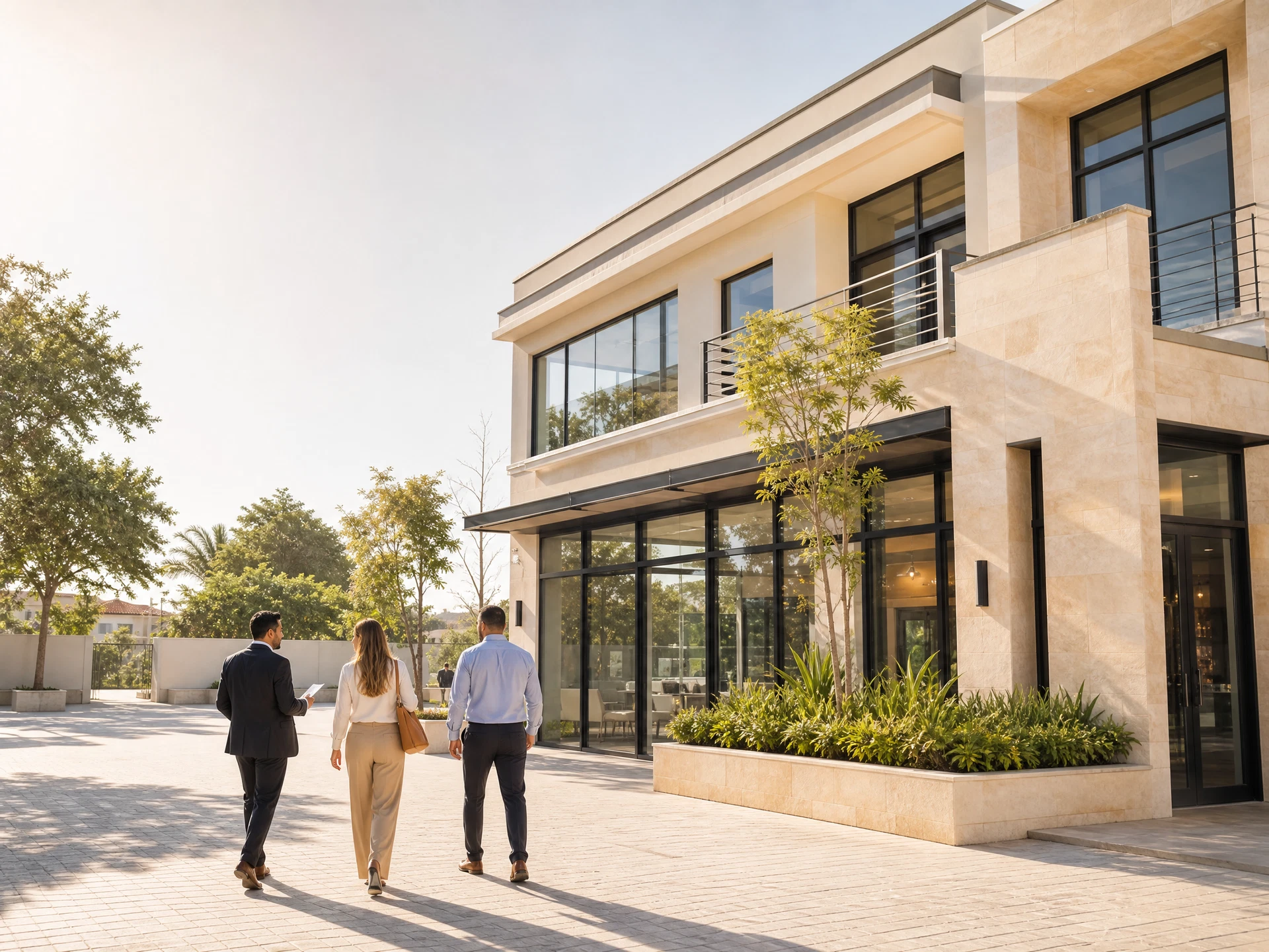 Sunlit mixed-use commercial property